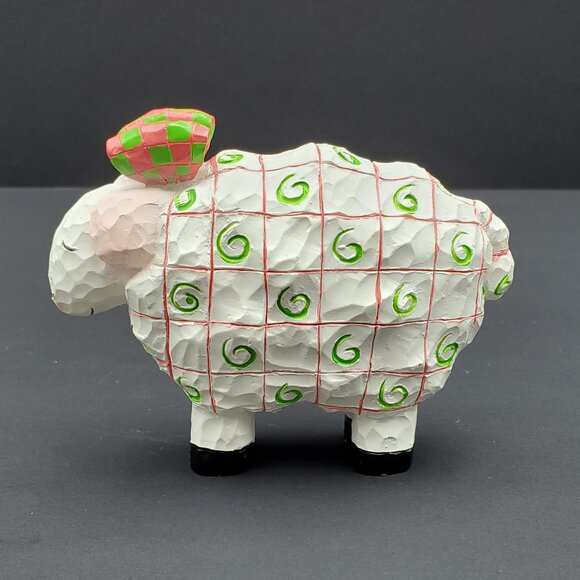 Resin Sheep Figurines in Holiday Sweaters Christmas Sheep Figures Statues Decor - Picture 6 of 6